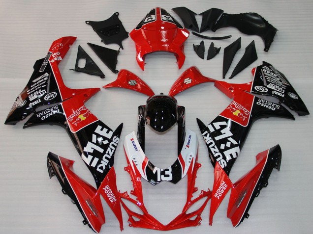 Comprare Carena Moto Suzuki GSXR 1000 2009-2016 - Rosso Nero Bianco 13