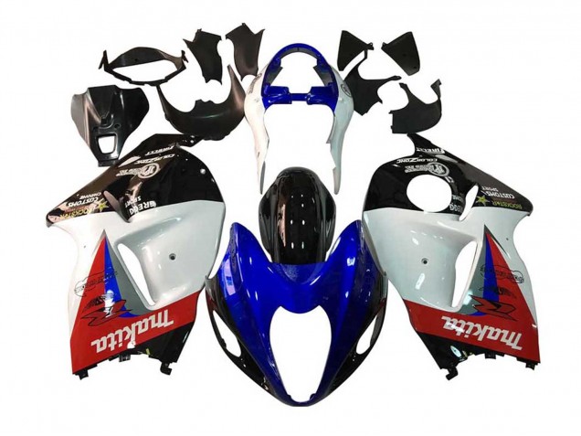 Comprare Carena Moto Suzuki GSXR 1300 Hayabusa 1996-2007 - Bianco Blu Rosso Makita Nero