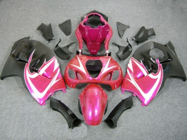 Comprare Carena Moto Suzuki GSXR 1300 Hayabusa 1996-2007 - Rosa Bianco Nero
