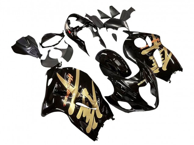 Comprare Carena Moto Suzuki GSXR 1300 Hayabusa 1996-2007 - Nero Lucido Oro Hayabusa