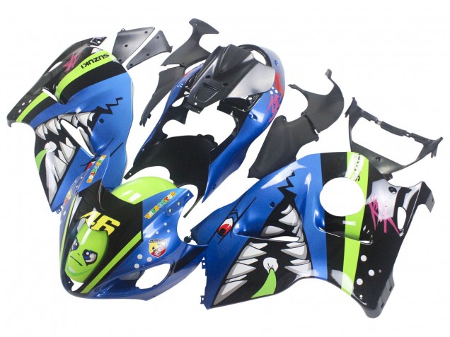 Comprare Carena Moto Suzuki GSXR 1300 Hayabusa 1996-2007 - Blu Verde Squalo 46