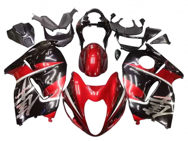 Comprare Carena Moto Suzuki GSXR 1300 Hayabusa 1996-2007 - Rosso Nero Lucido Hayabusa