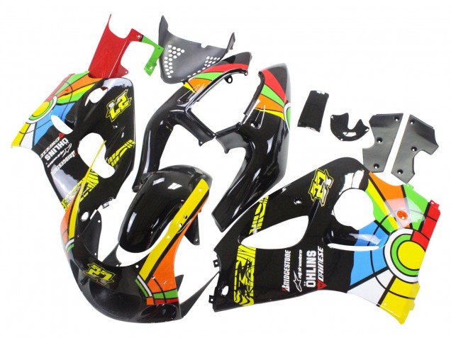 Comprare Carena Moto Suzuki GSXR 600 / GSXR 750 1996-2000 - Nero Multicolore 27