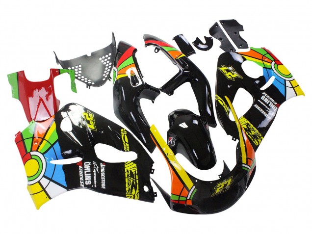 Comprare Carena Moto Suzuki GSXR 600 / GSXR 750 1996-2000 - Nero Multicolore 27