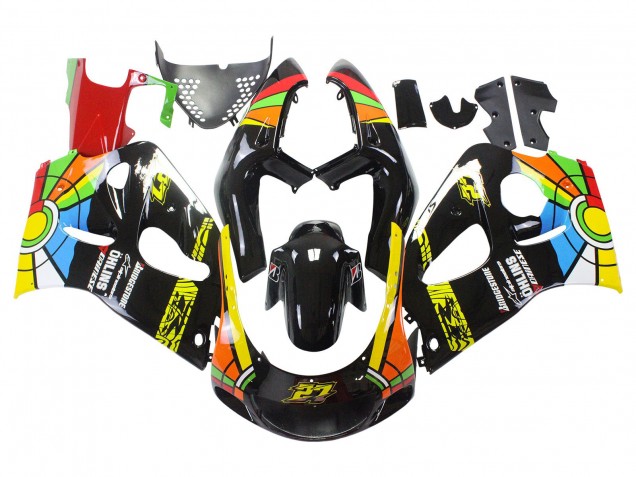 Comprare Carena Moto Suzuki GSXR 600 / GSXR 750 1996-2000 - Nero Multicolore 27