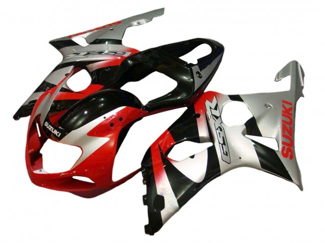 Comprare Kit Carena Moto Suzuki GSXR 600 / GSXR 750 2001-2003 - Argento Rosso Nero Lucido