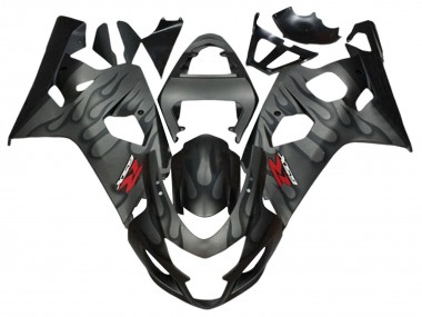 Comprare Carena Moto Suzuki GSXR 600 / GSXR 750 2004-2005 - Grigio Nero Fiamma