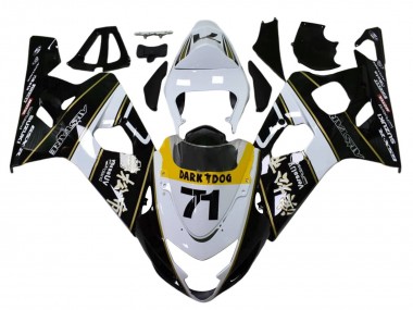 Comprare Carena Moto Suzuki GSXR 600 / GSXR 750 2004-2005 - Bianco Nero Giallo Dark Dog 71
