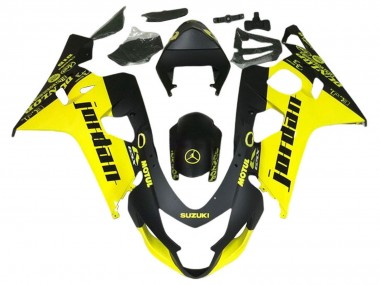 Comprare Carena Moto Suzuki GSXR 600 / GSXR 750 2004-2005 - Nero Giallo Jordan