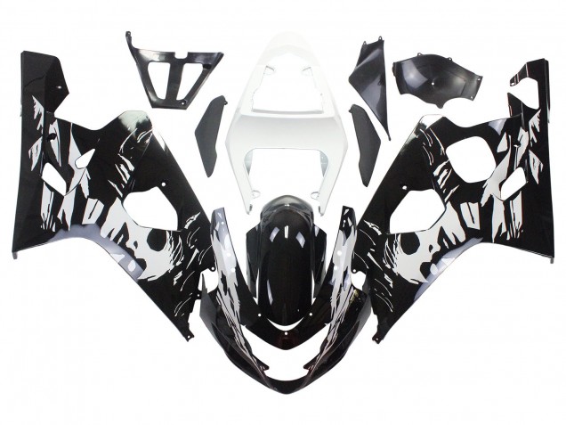 Comprare Carena Moto Suzuki GSXR 600 / GSXR 750 2004-2005 - Bianco Nero