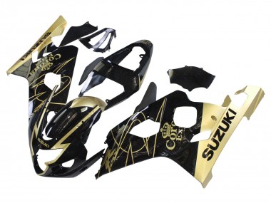 Comprare Carena Moto Suzuki GSXR 600 / GSXR 750 2004-2005 - Nero Lucido Oro Corona