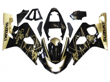 Comprare Carena Moto Suzuki GSXR 600 / GSXR 750 2004-2005 - Nero Lucido Oro Corona