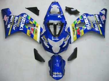Comprare Carena Moto Suzuki GSXR 600 / GSXR 750 2004-2005 - Blu Bianco Giallo Verde Telefumica Motul MoviStar