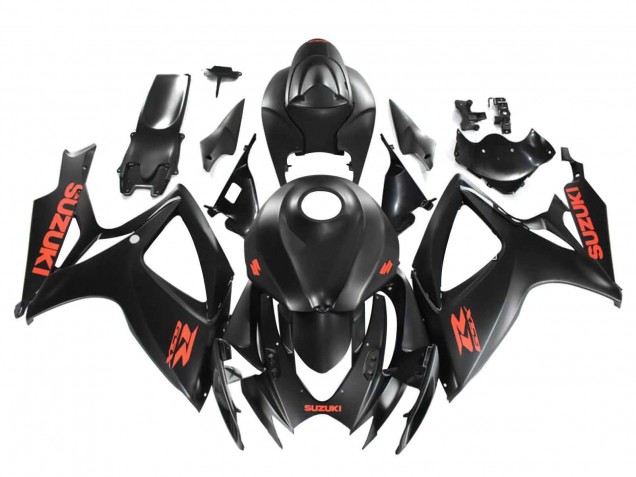 Comprare Carena Moto Suzuki GSXR 600 / GSXR 750 2004-2005 - Nero Opaco Rosso Decal