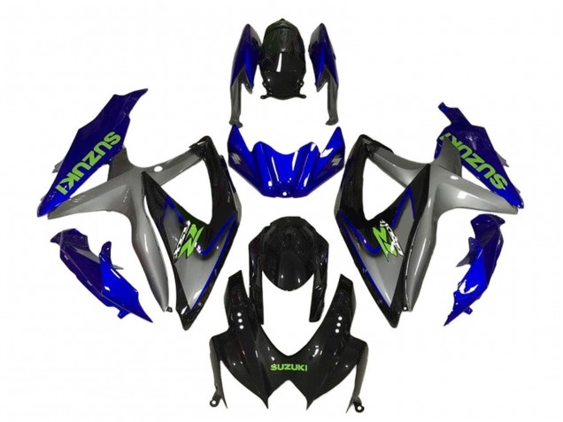 Comprare Carena Moto Suzuki GSXR 600 / GSXR 750 2008-2010 - Blu Grigio Nero Lucido Verde