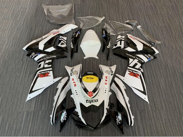 Comprare Carena Moto Suzuki GSXR 600 / GSXR 750 2008-2010 - Bianco Giallo Nero Tyco