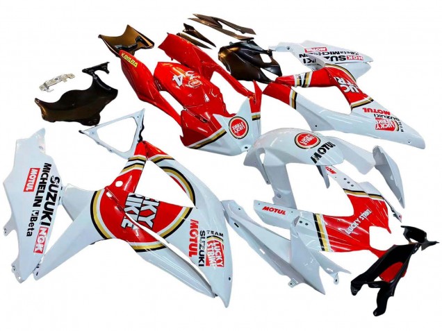 Comprare Carena Moto Suzuki GSXR 600 / GSXR 750 2008-2010 - Bianco Rosso Motul Lucky Strike