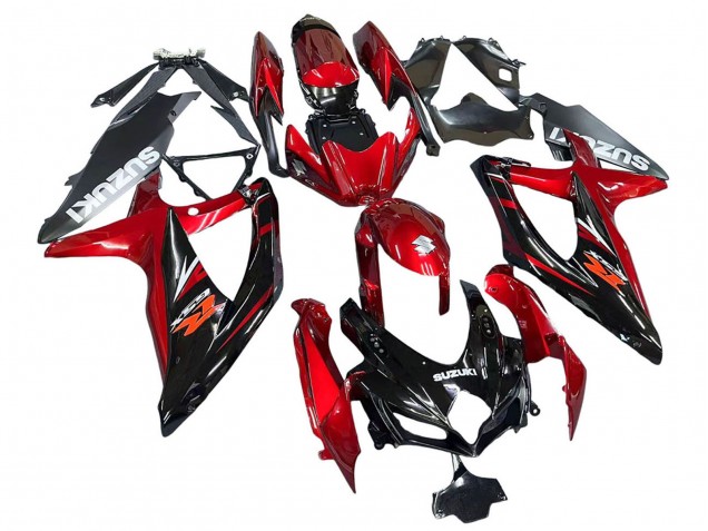 Comprare Carena Moto Suzuki GSXR 600 / GSXR 750 2008-2010 - Rosso Nero Lucido