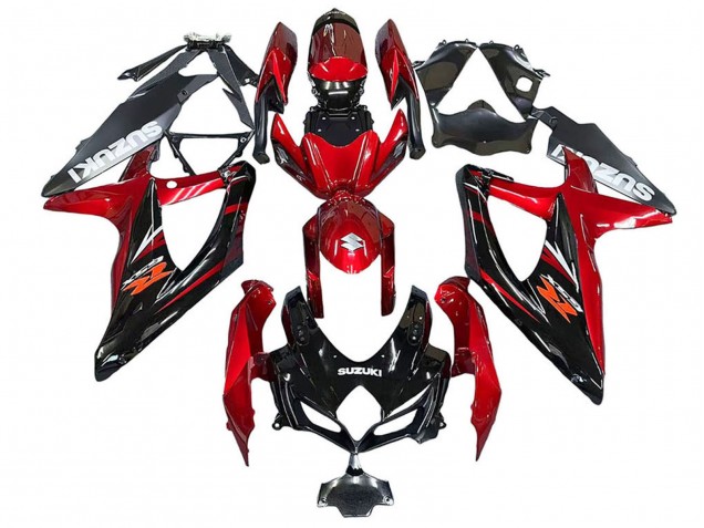 Comprare Carena Moto Suzuki GSXR 600 / GSXR 750 2008-2010 - Rosso Nero Lucido
