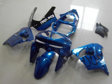 Comprare Carena Moto Kawasaki ZX9R 1998-1999 - Blu Nero Fiamma