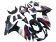 Comprare Carena Moto Suzuki GSXR 600 / GSXR 750 2011-2024 - Nero Lucido Forgiato Fibra di Carbonio Argento Rosso