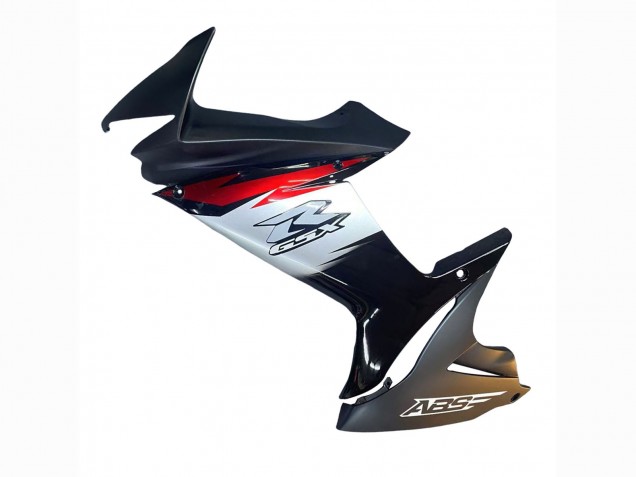 Comprare Carena Moto Suzuki GSXR 600 / GSXR 750 2011-2024 - Nero Lucido Forgiato Fibra di Carbonio Argento Rosso