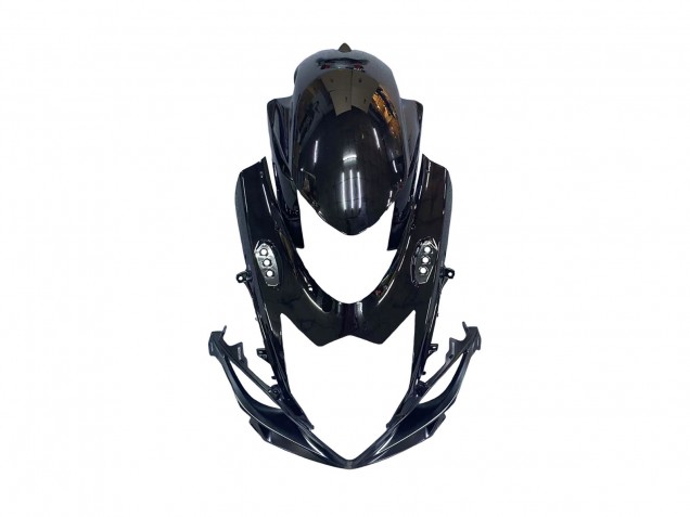 Comprare Carena Moto Suzuki GSXR 600 / GSXR 750 2011-2024 - Nero Lucido Forgiato Fibra di Carbonio Argento Rosso