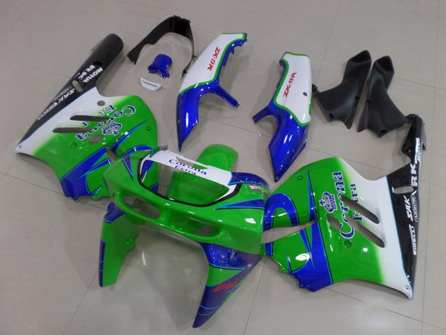 Comprare Carena Moto Kawasaki ZX9R 1994-1997 - Bianco Blu Verde Nero Corona Extra