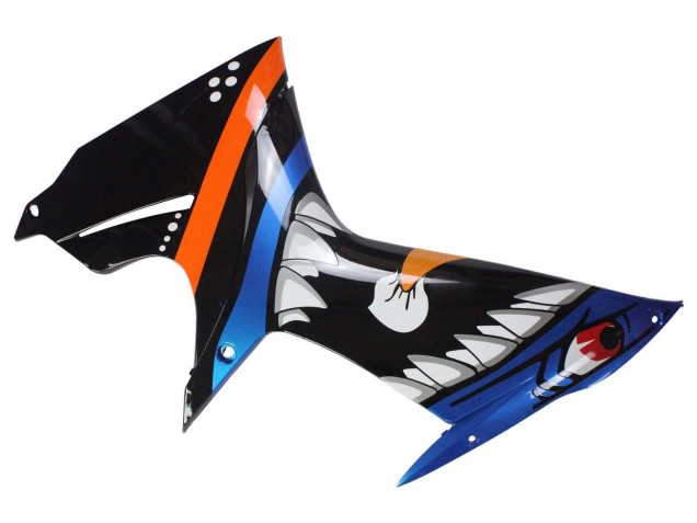 Comprare Carena Moto Suzuki GSXR 600 / GSXR 750 2011-2024 - Azzurro Chiaro Arancia Nero Bianco Squalo 46
