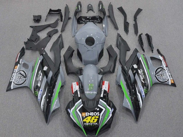 Comprare Carena Moto Yamaha YZF R3/R25 2015-2018 - Nardo Grigio Verde Nero ENEOS Mostro 46