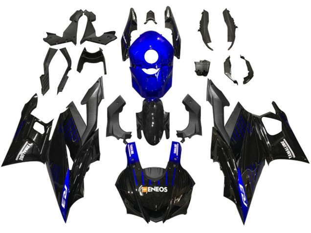 Comprare Carena Moto Yamaha YZF R3/R25 2019-2021 - Blu Nero Fibra di Carbonio ENEOS Yamalube
