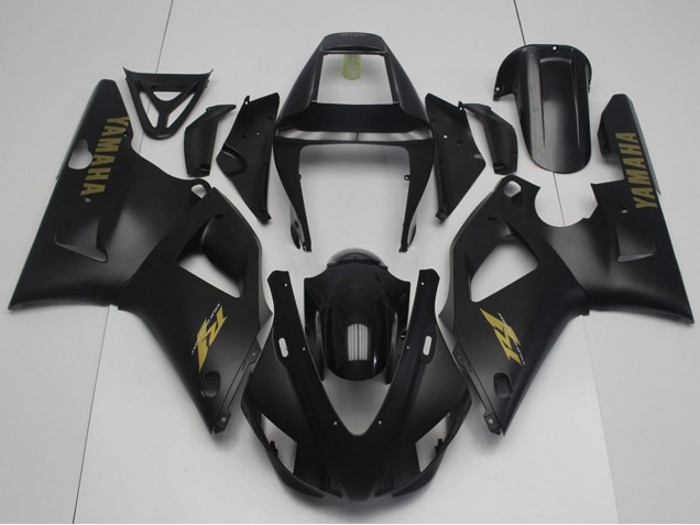 Comprare Carena Moto Yamaha YZF R1 1998-1999 - Nero Lucido Nero Opaco Oro