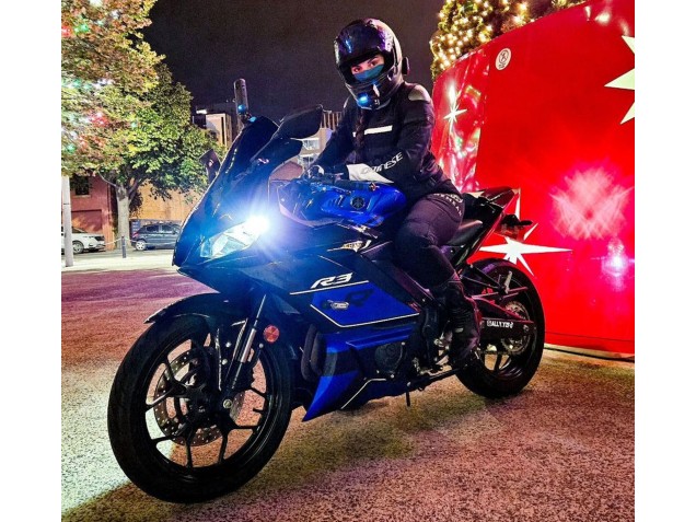 Comprare Carena Moto Yamaha YZF R3/R25 2022-2024 - Blu Nero Lucido