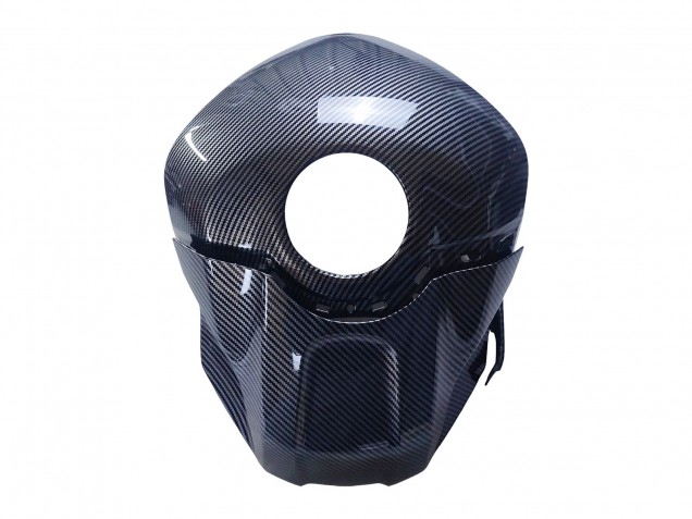 Comprare Carena Moto Yamaha YZF R3/R25 2022-2024 - Nero Fibra di Carbonio Stile Oro Rosso ABBOT