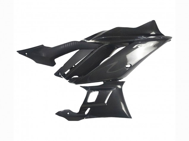 Comprare Carena Moto Yamaha YZF R3/R25 2022-2024 - Nero Fibra di Carbonio Stile Argento Blu