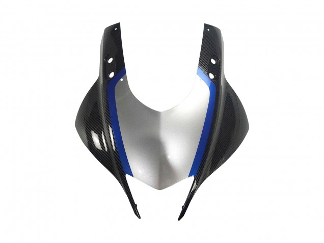 Comprare Carena Moto Yamaha YZF R3/R25 2022-2024 - Nero Fibra di Carbonio Stile Argento Blu