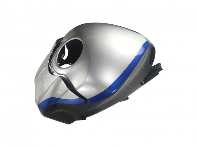 Comprare Carena Moto Yamaha YZF R3/R25 2022-2024 - Nero Fibra di Carbonio Stile Argento Blu