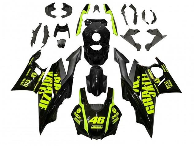 Comprare Carena Moto Yamaha YZF R3/R25 2022-2024 - Nero Verde ENEOS 46