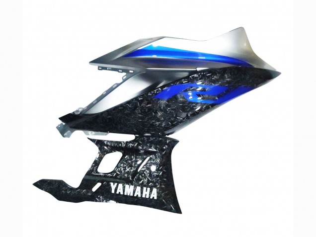 Comprare Carena Moto Yamaha YZF R3/R25 2022-2024 - Marmo Nero Argento Blu Forgiato Fibra di Carbonio Stile