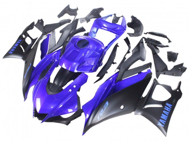 Comprare Carena Moto Yamaha YZF R3/R25 2022-2024 - Blu Nero Opaco