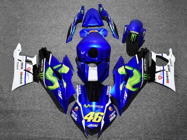 Comprare Carena Moto Yamaha YZF R3/R25 2022-2024 - Blu Bianco Nero Verde Mostro MoviStar Yamalube ENEOS 46