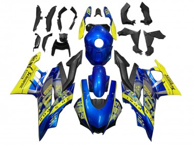 Comprare Carena Moto Yamaha YZF R3/R25 2022-2024 - Giallo Blu Nero Opaco 93