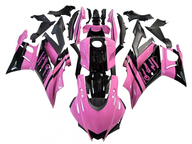 Comprare Carena Moto Yamaha YZF R3/R25 2022-2024 - Rosa Nero Lucido Mostro
