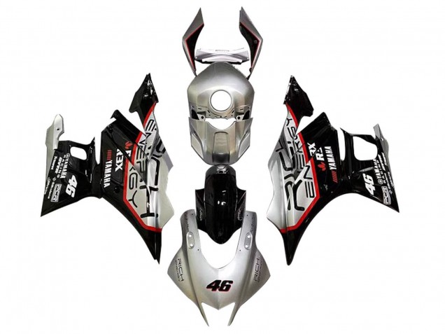 Comprare Carena Moto Yamaha YZF R3/R25 2022-2024 - Argento Rosso Nero 46