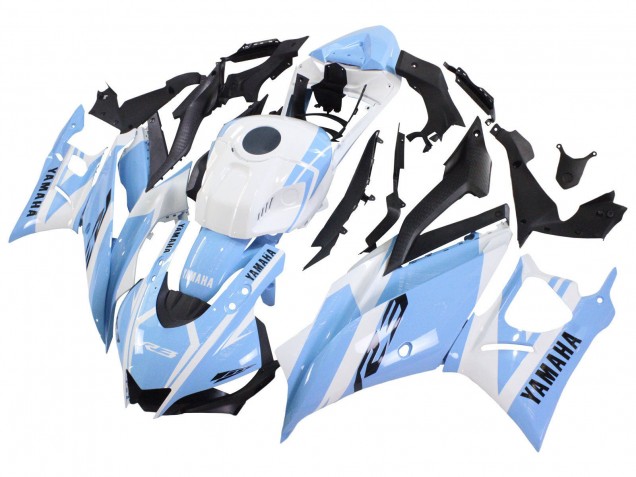 Comprare Carena Moto Yamaha YZF R3/R25 2022-2024 - Bianco Azzurro Chiaro