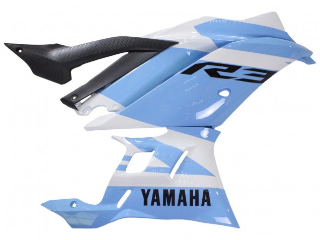 Comprare Carena Moto Yamaha YZF R3/R25 2022-2024 - Bianco Azzurro Chiaro