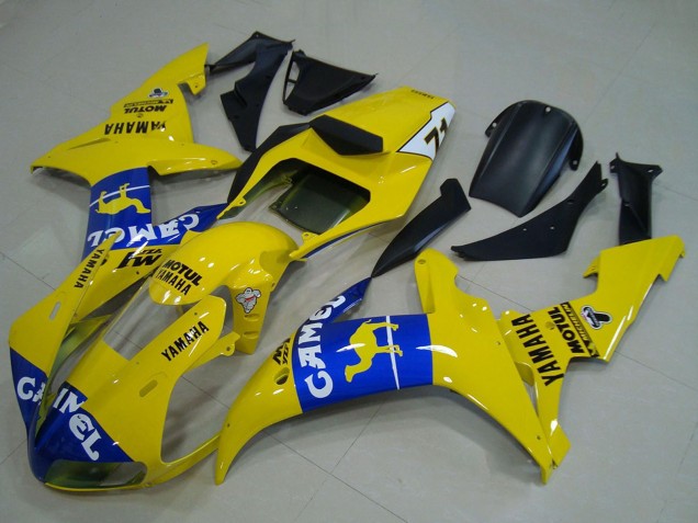 Comprare Carena Moto Yamaha YZF R1 2002-2003 - Giallo Blu Cammello Motul