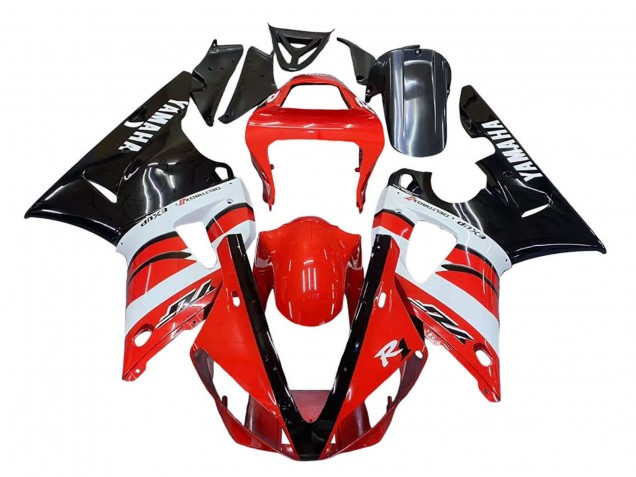 Comprare Carena Moto Yamaha YZF 1000 R1 2000-2001 - Rosso Bianco Nero Lucido