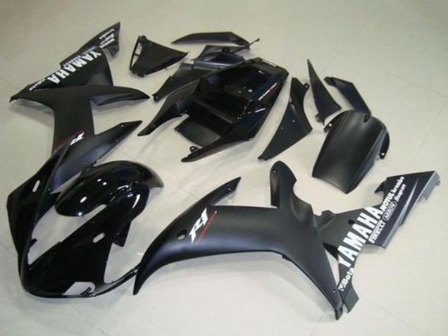 Comprare Carena Moto Yamaha YZF R1 2002-2003 - Nero Lucido Nero Opaco Bianco Decals