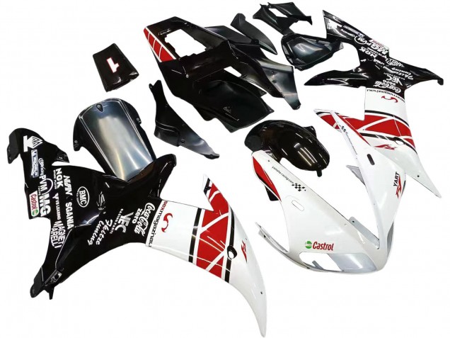 Comprare Carena Moto Yamaha YZF 1000 R1 2002-2003 - Bianco Rosso Nero Castrol
